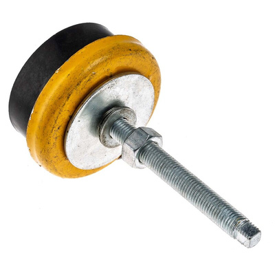 RS PRO M12 Rubber Adjustable Foot, 600kg Static Load Capacity
