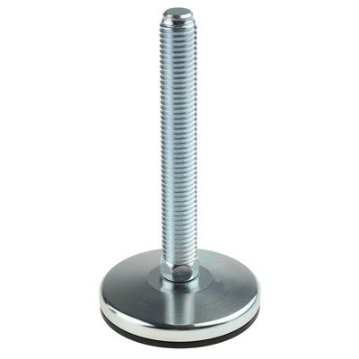 RS PRO M14 Rubber Adjustable Foot, 1800kg Static Load Capacity 5° Tilt Angle