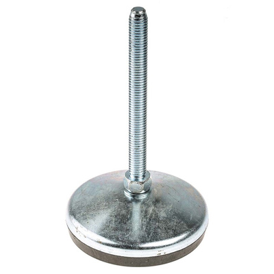 RS PRO M10 Rubber Adjustable Foot, 1000kg Static Load Capacity 10° Tilt Angle