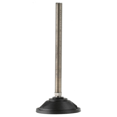 Nu-Tech Engineering M16 PA Reinforced Nylon Adjustable Foot, 2000kg Static Load Capacity 10° Tilt Angle