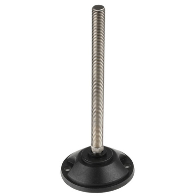 Nu-Tech Engineering M16 PA Reinforced Nylon Adjustable Foot, 2000kg Static Load Capacity 10° Tilt Angle
