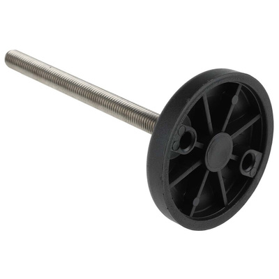 RS PRO M12 Polyamide Adjustable Foot, 1300kg Static Load Capacity 30° Tilt Angle