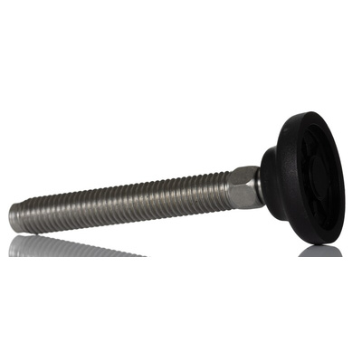 RS PRO M12 Stainless Steel Adjustable Foot, 1000kg Static Load Capacity 30° Tilt Angle