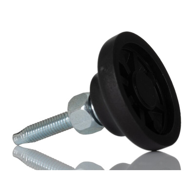 RS PRO M6 40mm Dia. Polyamide Adjustable Foot, 500kg Static Load Capacity 30° Tilt Angle