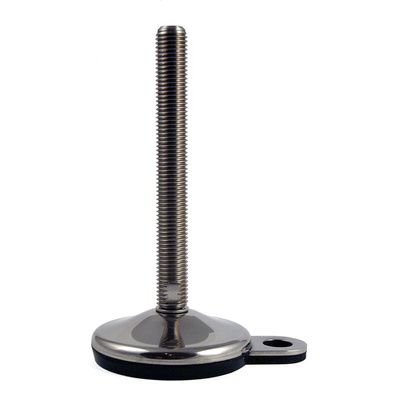RS PRO M20 80mm Dia. Rubber Adjustable Foot, 1000kg Static Load Capacity 10° Tilt Angle