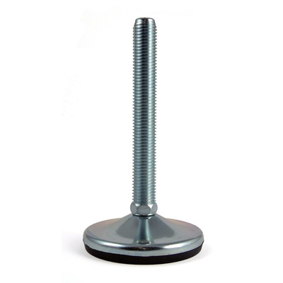 RS PRO M16 100mm Dia. Rubber Adjustable Foot, 1500kg Static Load Capacity 10° Tilt Angle
