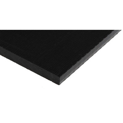 RS PRO Black Plastic Sheet, 500mm x 300mm x 6mm