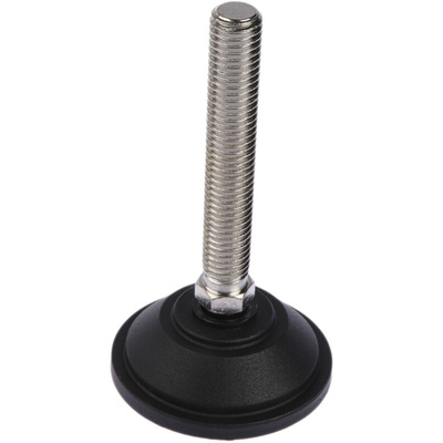 Nu-Tech Engineering M12 PA Reinforced Nylon Adjustable Foot, 600kg Static Load Capacity 10° Tilt Angle