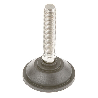 Nu-Tech Engineering M16 PA Reinforced Nylon Adjustable Foot, 1500kg Static Load Capacity 10° Tilt Angle