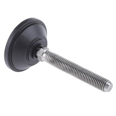 Nu-Tech Engineering M12 PA Reinforced Nylon Adjustable Foot, 600kg Static Load Capacity 10° Tilt Angle