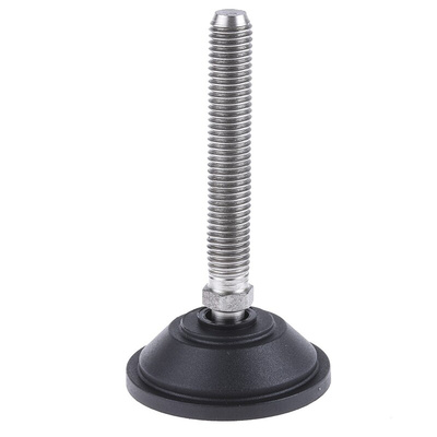 Nu-Tech Engineering M12 PA Reinforced Nylon Adjustable Foot, 600kg Static Load Capacity 10° Tilt Angle