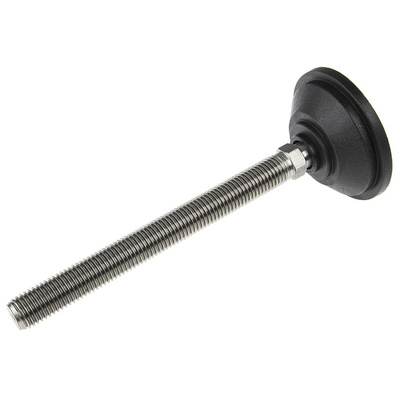 Nu-Tech Engineering M16 PA Reinforced Nylon Adjustable Foot, 1500kg Static Load Capacity 10° Tilt Angle