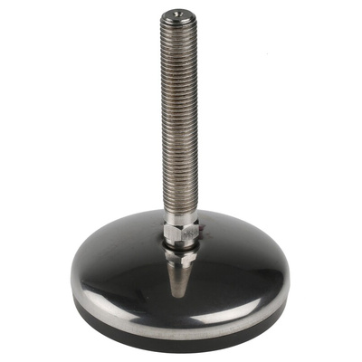 Nu-Tech Engineering M16 Stainless Steel Adjustable Foot, 1000kg Static Load Capacity 3.5° Tilt Angle