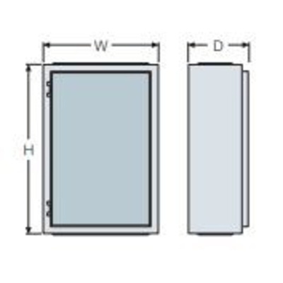 ABB SR2 Monobloc Series Steel Wall Box, IP65, 400 mm x 400 mm x 200mm