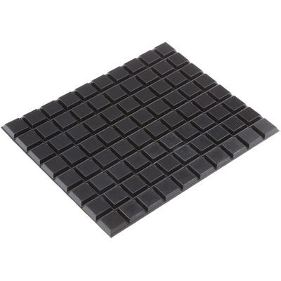 3M Tapered Square PUR Self Adhesive Feet, 12.7mm diameter 12.7mm width x 12.7mm length x 3.1mm height