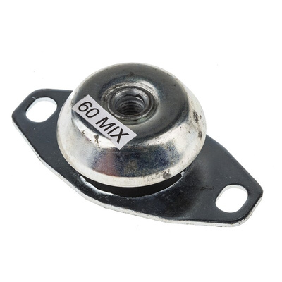 RS PRO Round M12 Anti Vibration Mount with 118 Compression Load