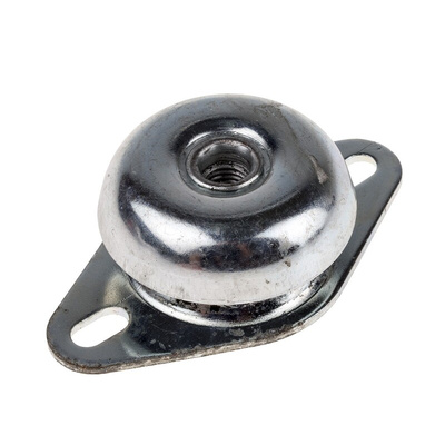 RS PRO Round M12 Anti Vibration Mount, Pedestal Mount with 124 Compression Load
