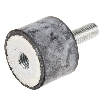 RS PRO M8 Anti Vibration Mount, Male to Female Bobbin with 59.4kg Compression Load