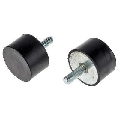 RS PRO M10 Anti Vibration Mount, Male Buffer Foot with 169.2kg Compression Load