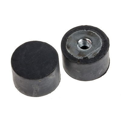 RS PRO M4 Anti Vibration Mount, Female Buffer Foot with 15kg Compression Load