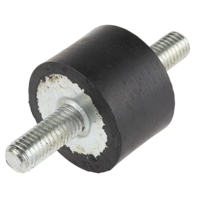 RS PRO M8 Anti Vibration Mount, Male to Male Bobbin with 59kg Compression Load