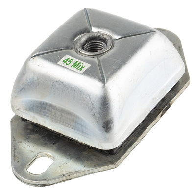 RS PRO Rectangular M20 Anti Vibration Mount, Marine Mount with 350kg Compression Load