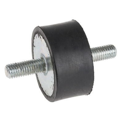 RS PRO M8 Anti Vibration Mount, Male to Male Bobbin with 80.26kg Compression Load
