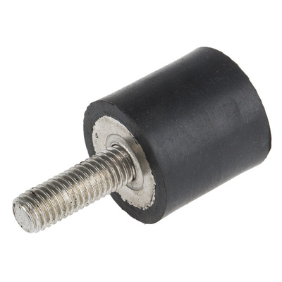 RS PRO M8 Anti Vibration Mount, Male to Female Bobbin with 37.62kg Compression Load