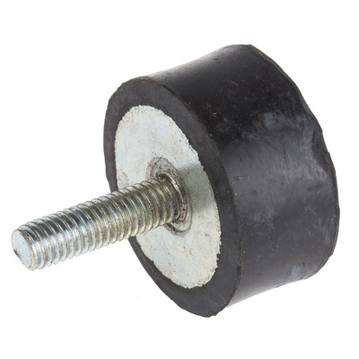RS PRO M6 Anti Vibration Mount, Male to Female Bobbin with 83.16kg Compression Load