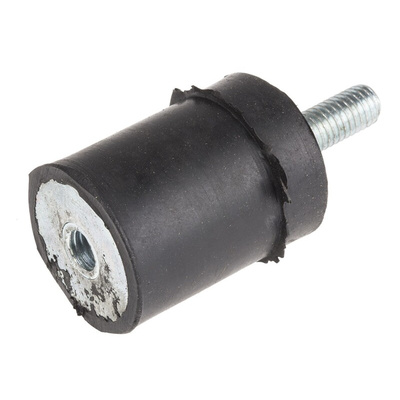 RS PRO M8 Anti Vibration Mount, Male to Female Bobbin with 25.63kg Compression Load