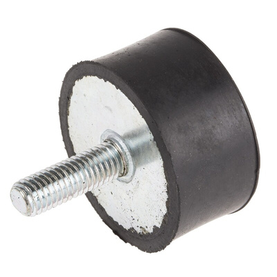 RS PRO M8 Anti Vibration Mount, Male to Female Bobbin with 139.04kg Compression Load