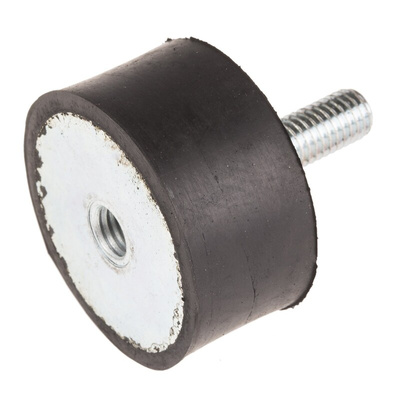 RS PRO M8 Anti Vibration Mount, Male to Female Bobbin with 139.04kg Compression Load