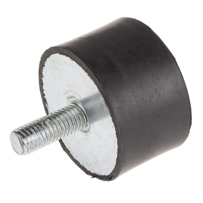 RS PRO M10 Anti Vibration Mount, Male to Female Bobbin with 186.12kg Compression Load