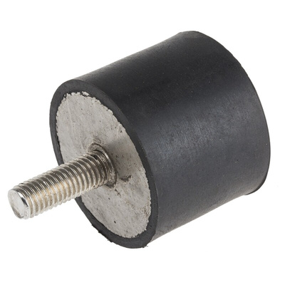RS PRO M10 Anti Vibration Mount, Male to Female Bobbin with 160.6kg Compression Load