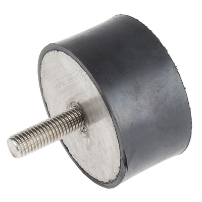 RS PRO M12 Anti Vibration Mount, Male to Female Bobbin with 447.04kg Compression Load