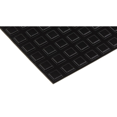 RS PRO Square PUR Self Adhesive Feet, 10.2mm diameter x 2.5mm height