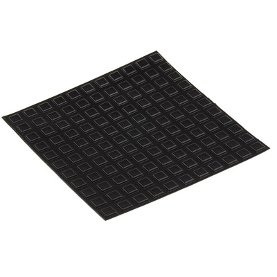 RS PRO Square PUR Self Adhesive Feet, 10.2mm diameter x 2.5mm height