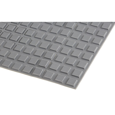 RS PRO Square PUR Self Adhesive Feet, 12.7mm diameter x 3mm height