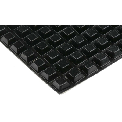 RS PRO Square PUR Self Adhesive Feet, 12.7mm diameter x 5.8mm height