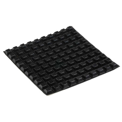 RS PRO Square PUR Self Adhesive Feet, 12.7mm diameter x 5.8mm height