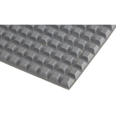 RS PRO Square PUR Self Adhesive Feet, 12.7mm diameter x 5.8mm height