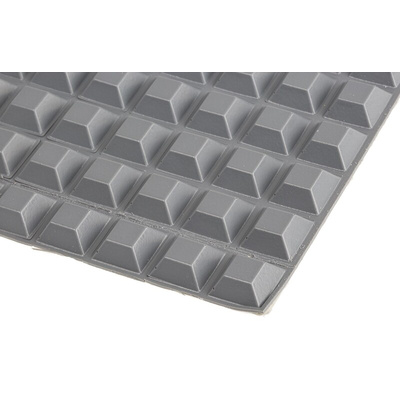 RS PRO Square PUR Self Adhesive Feet, 20.6mm diameter x 7.6mm height