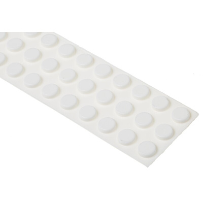 RS PRO Cylindrical PUR Self Adhesive Feet, 9.5mm diameter x 3.2mm height