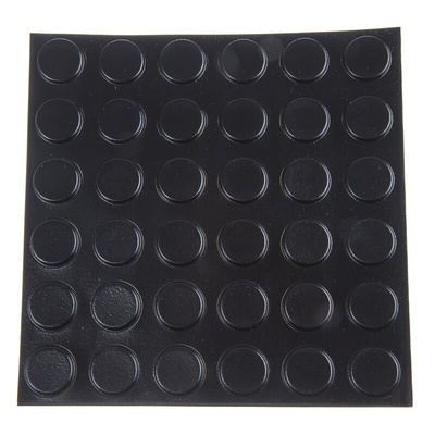 RS PRO Cylindrical PUR Self Adhesive Feet, 20.6mm diameter x 3mm height