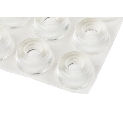 RS PRO Circular PUR Self Adhesive Feet, 22.3mm diameter x 10.2mm height