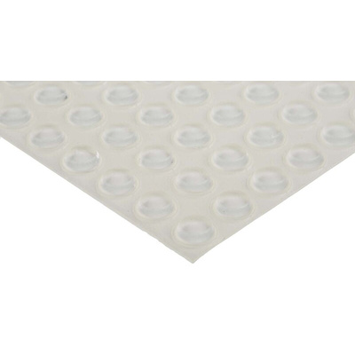 RS PRO Cylindrical PUR Self Adhesive Feet, 12.7mm diameter x 3.5mm height