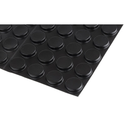 RS PRO Cylindrical PUR Self Adhesive Feet, 19.1mm diameter x 4.1mm height