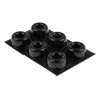 3M Cylindrical PUR Self Adhesive Feet, 22.3mm diameter x 10.1mm height