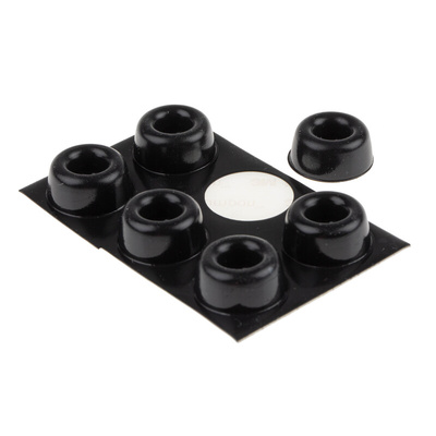 3M Cylindrical PUR Self Adhesive Feet, 22.3mm diameter x 10.1mm height