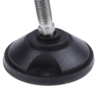 Nu-Tech Engineering M16 PA Reinforced Nylon Adjustable Foot, 2000kg Static Load Capacity 10° Tilt Angle